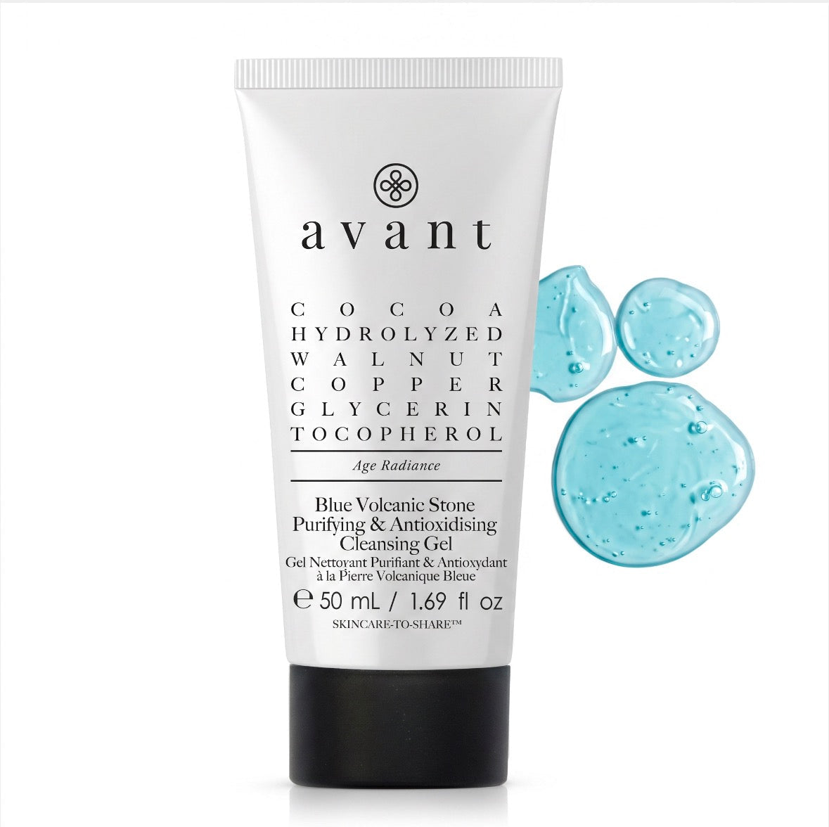 Avant Blue Volcanic Stone gel limpiador facial purificante 50 ml - BeautifyBox