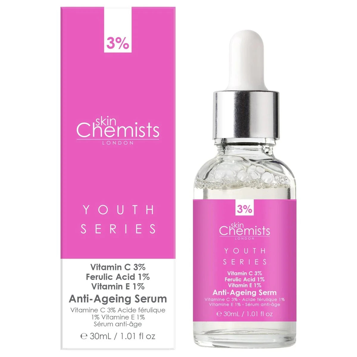 SkinChemist Vit. C Ferrulic Acid Vit.E anti-aging serum - Beautify Box