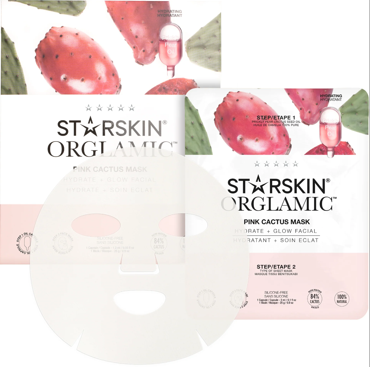 STARSKIN ORGLAMIC Pink Cactus mascarilla facial nutritiva 1 ud - BeautifyBox