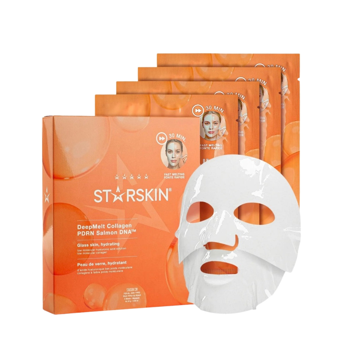 STARSKIN Collagen PDRN Salmon DNA mascarilla de hidrogel set de 4 - BeautifyBox