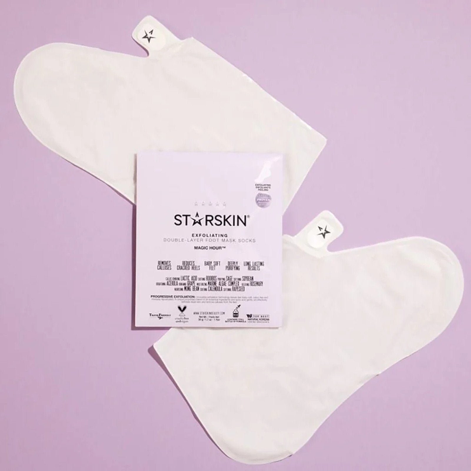 Starskin Magic Hour Foot Mask - Calcetines Exfoliantes para Pies (1 Par)