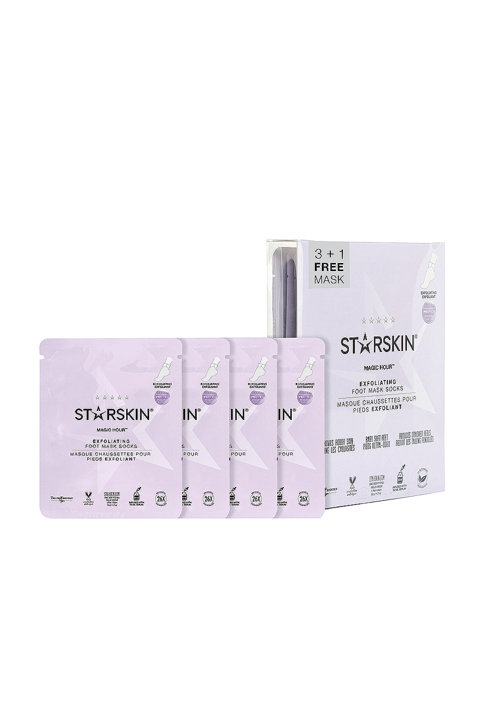 Starskin Magic Hour Foot Mask - Calcetines Exfoliantes para Pies (1 Par)