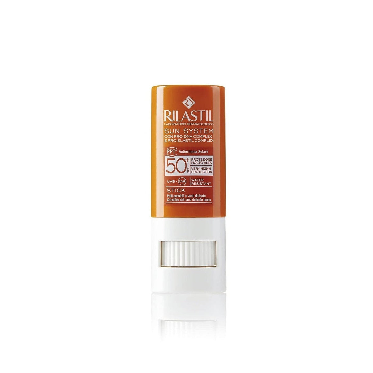 Rilastil Sun System Stick Transparente SPF 50+ protector solar zonas sensibles nariz orejas | BeautifyBox