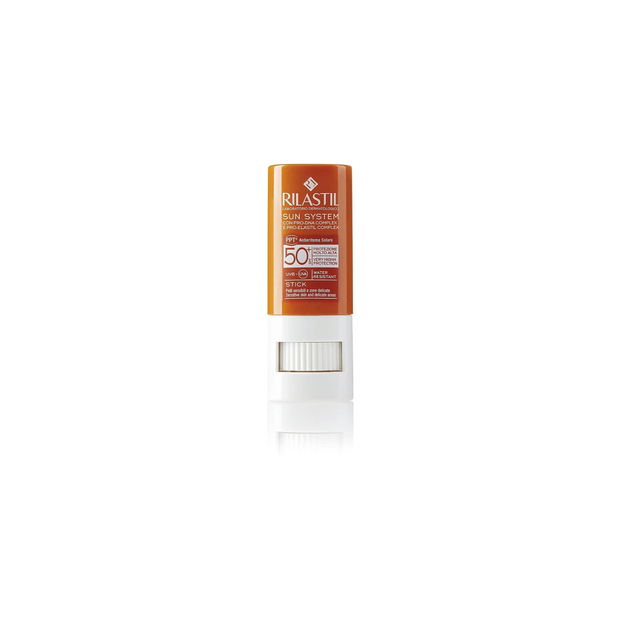 Rilastil Sun System Stick Transparente SPF 50+ protector solar zonas sensibles nariz orejas | BeautifyBox