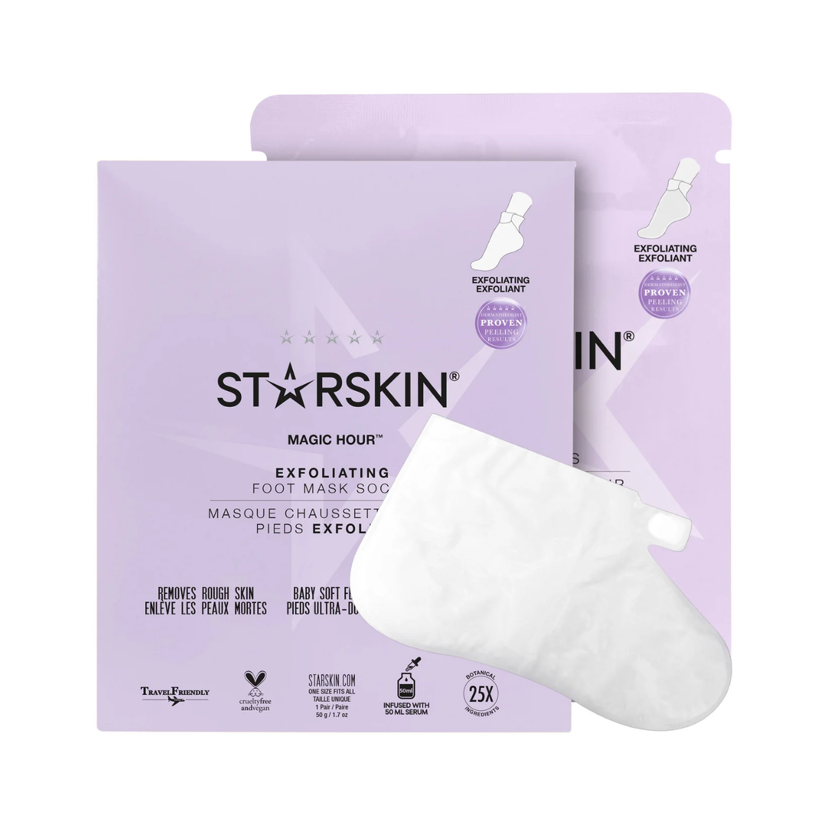 STARSKIN Magic Hour Foot Mask - Calcetines Exfoliantes para Pies - BeautifyBox