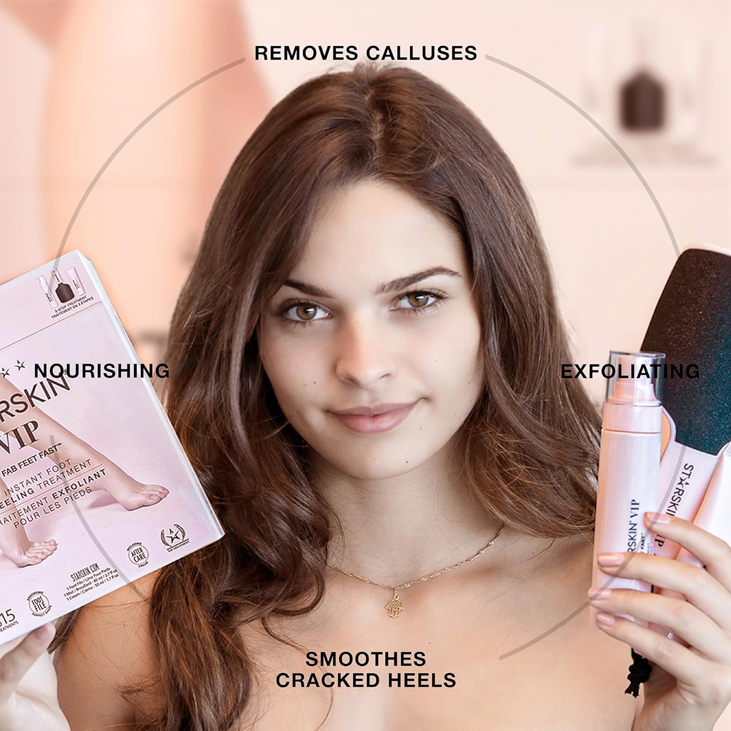 Starskin VIP Fab Feet Fast | Kit Exfoliante e Hidratante para Pies (15 usos)