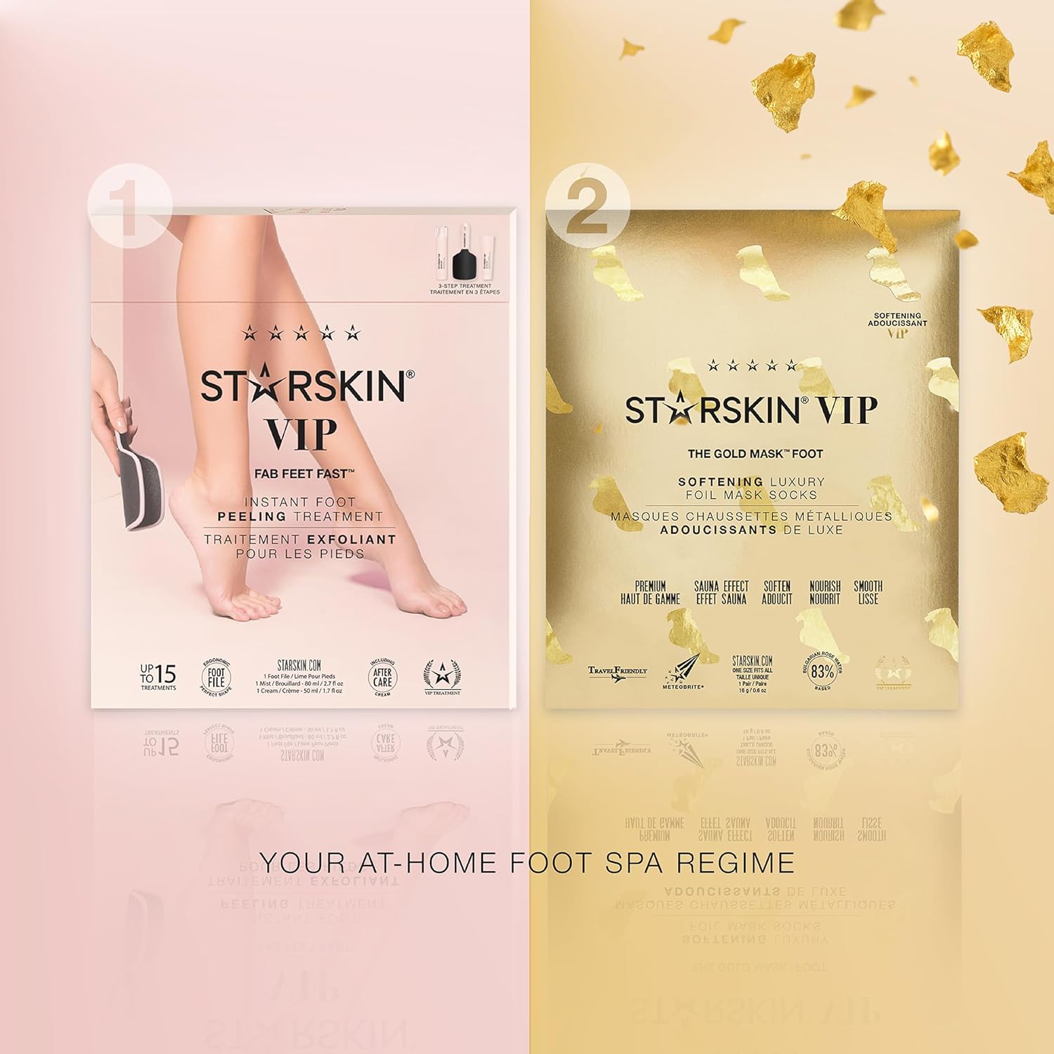 Starskin VIP Fab Feet Fast | Kit Exfoliante e Hidratante para Pies (15 usos)