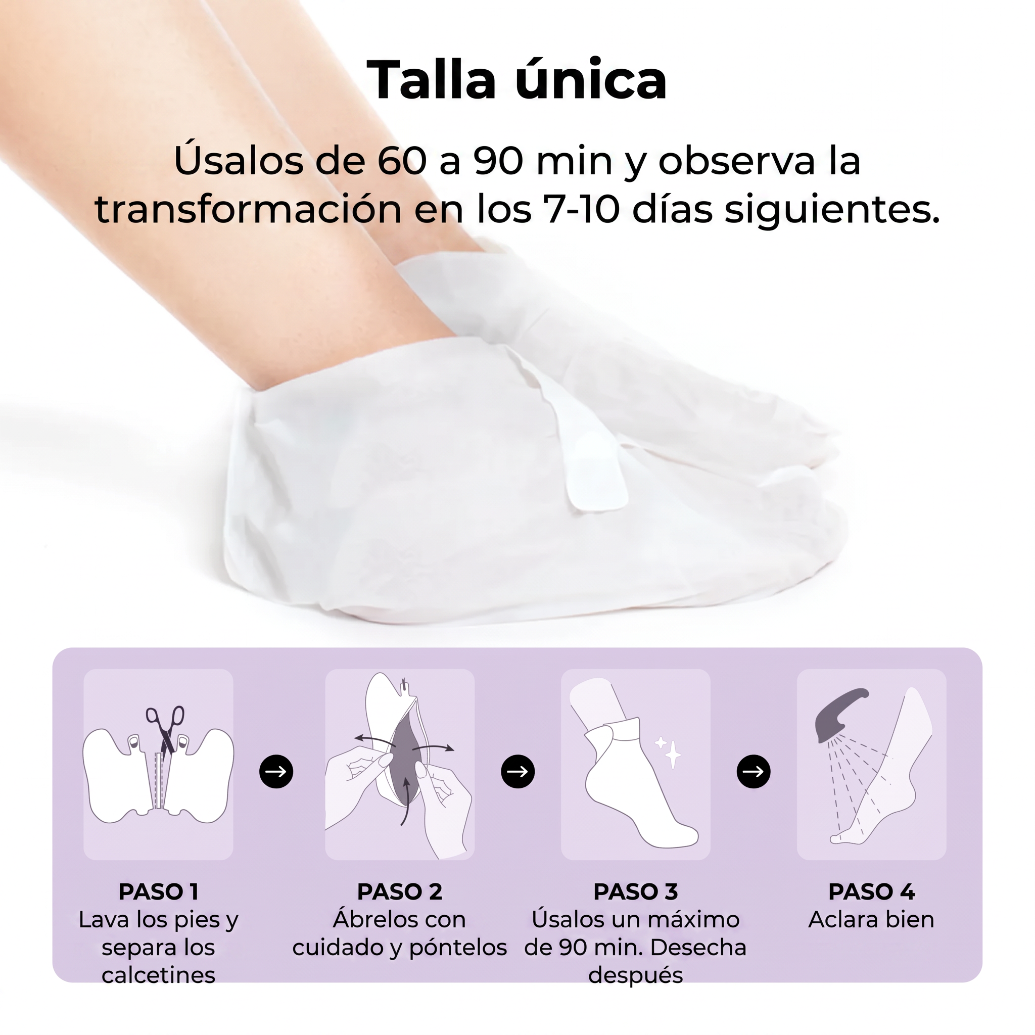 STARSKIN Magic Hour Foot Mask - Calcetines Exfoliantes para Pies - BeautifyBox