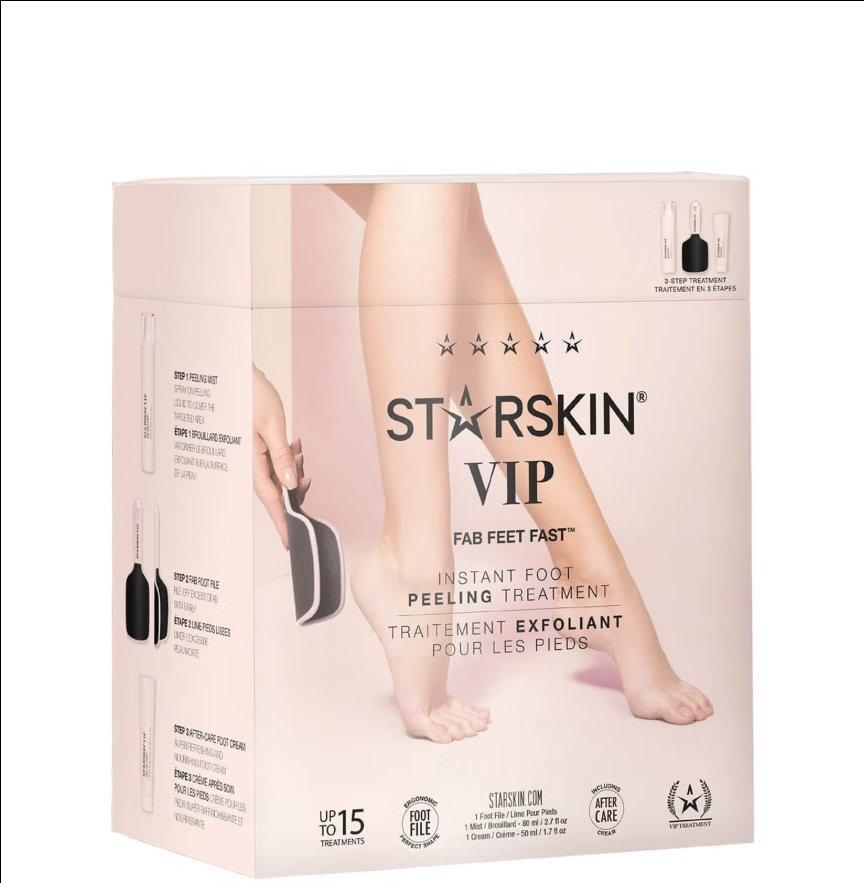 Starskin VIP Fab Feet Fast | Kit Exfoliante e Hidratante para Pies (15 usos)