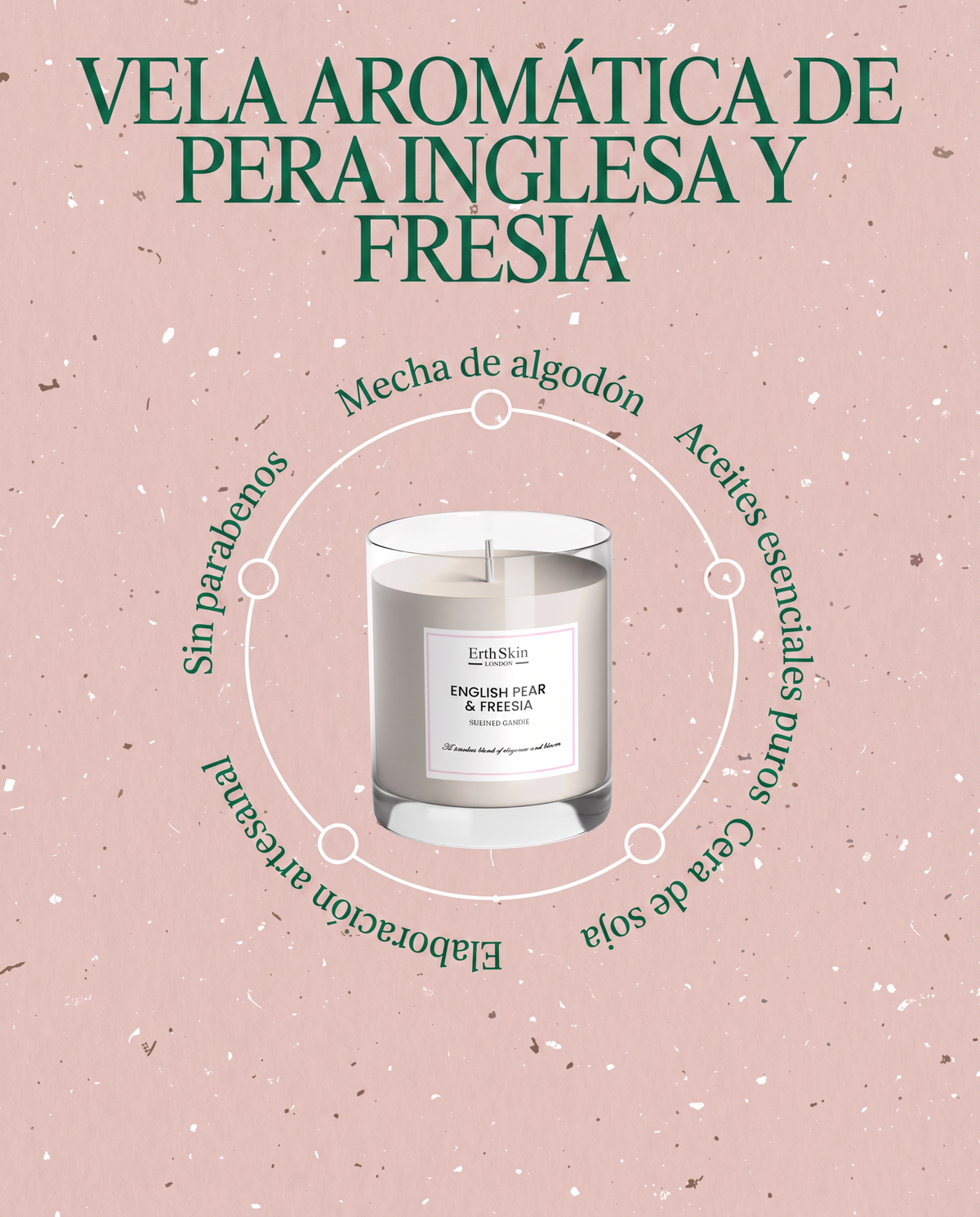 English Pear & Freesia Vela perfumada - BeautifyBox